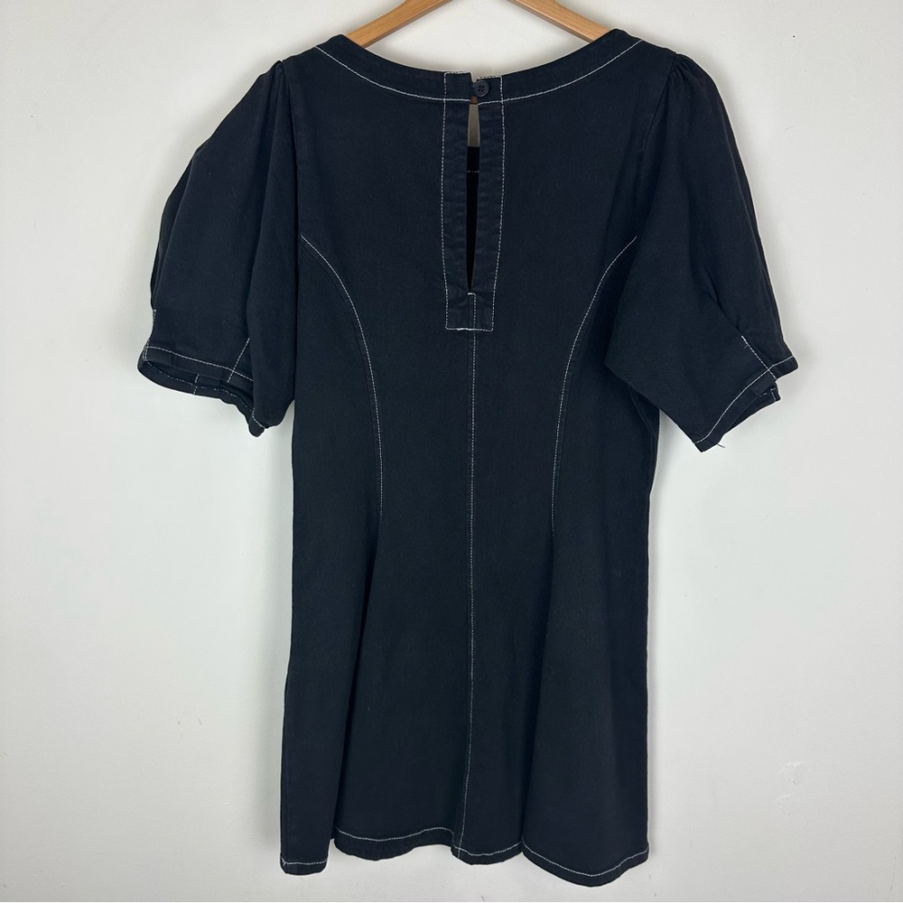 R.G. Kane Helena Black Mini Dress Puff Sleeve - Picture 6 of 11